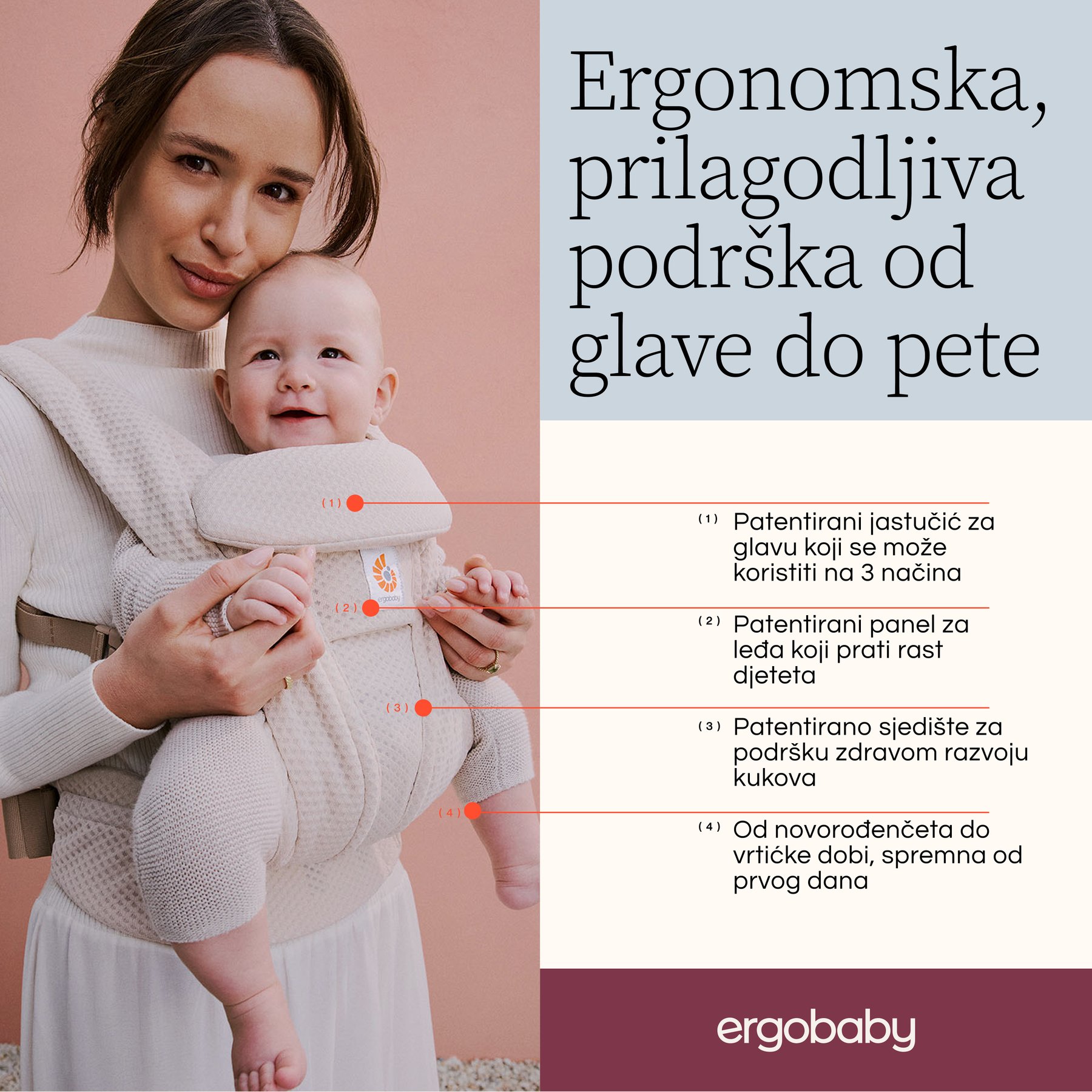 ergobaby-omni-deluxe-mesh Ergobaby Omni Deluxe Mesh nosiljka za bebe - Slika 2
