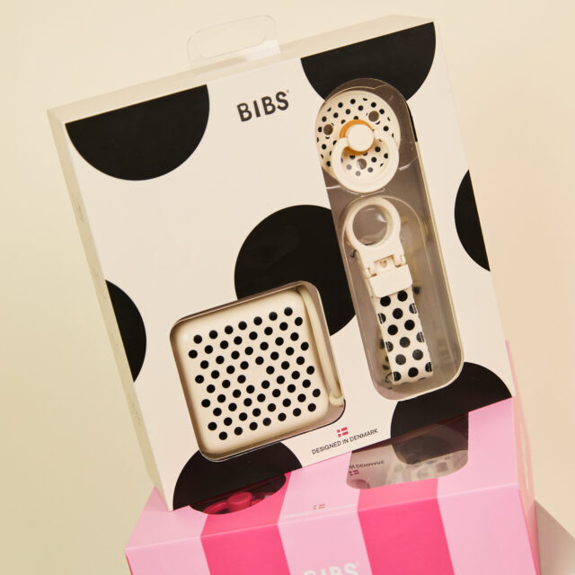 BIBS Polka Soothe & Go poklon set – Ivory/Black - Slika 3