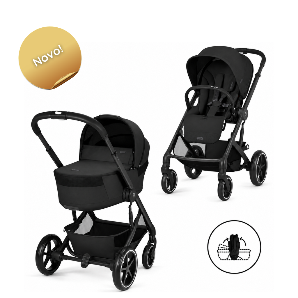 Balios S Lux kolica sa sklopivom košarom 2u1 2026. Black