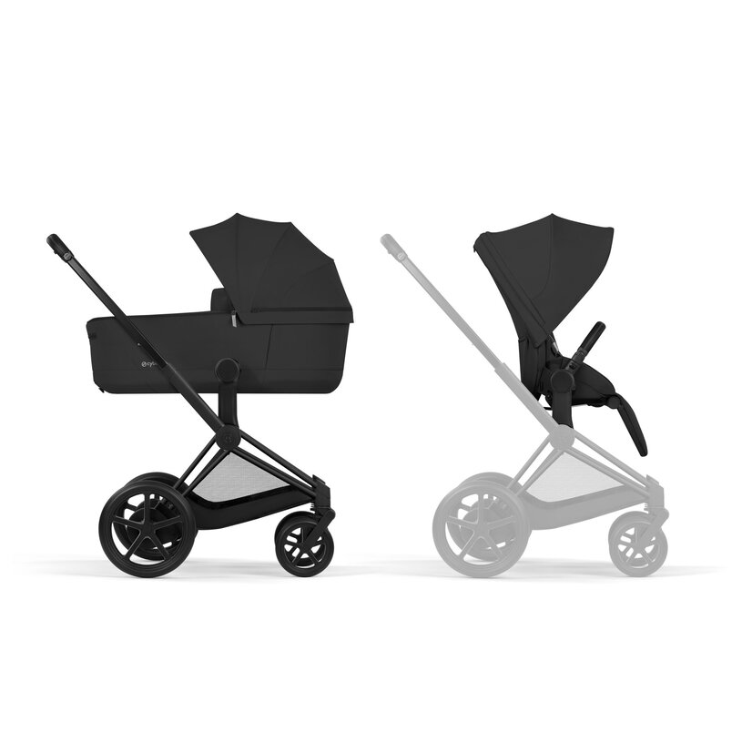 Cybex e-Priam Comfort Matt Black Sepia Black 2u1 Cybex e-Priam Comfort Matt Black Sepia Black 2u1