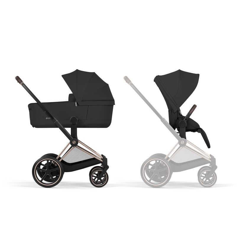 Cybex e-Priam Comfort Rosegold Sepia Black 2u1