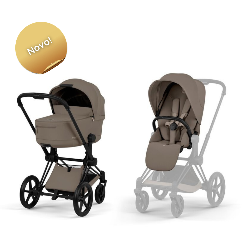 Cybex Priam 2u1 dječja kolica Comfort Collection Matt Black/Coconut Brown