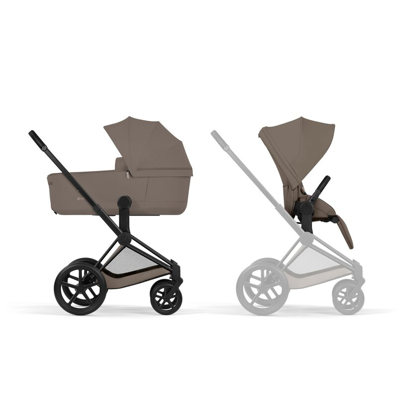 Cybex Priam 2u1 dječja kolica Comfort Collection Matt Black/Coconut Brown
